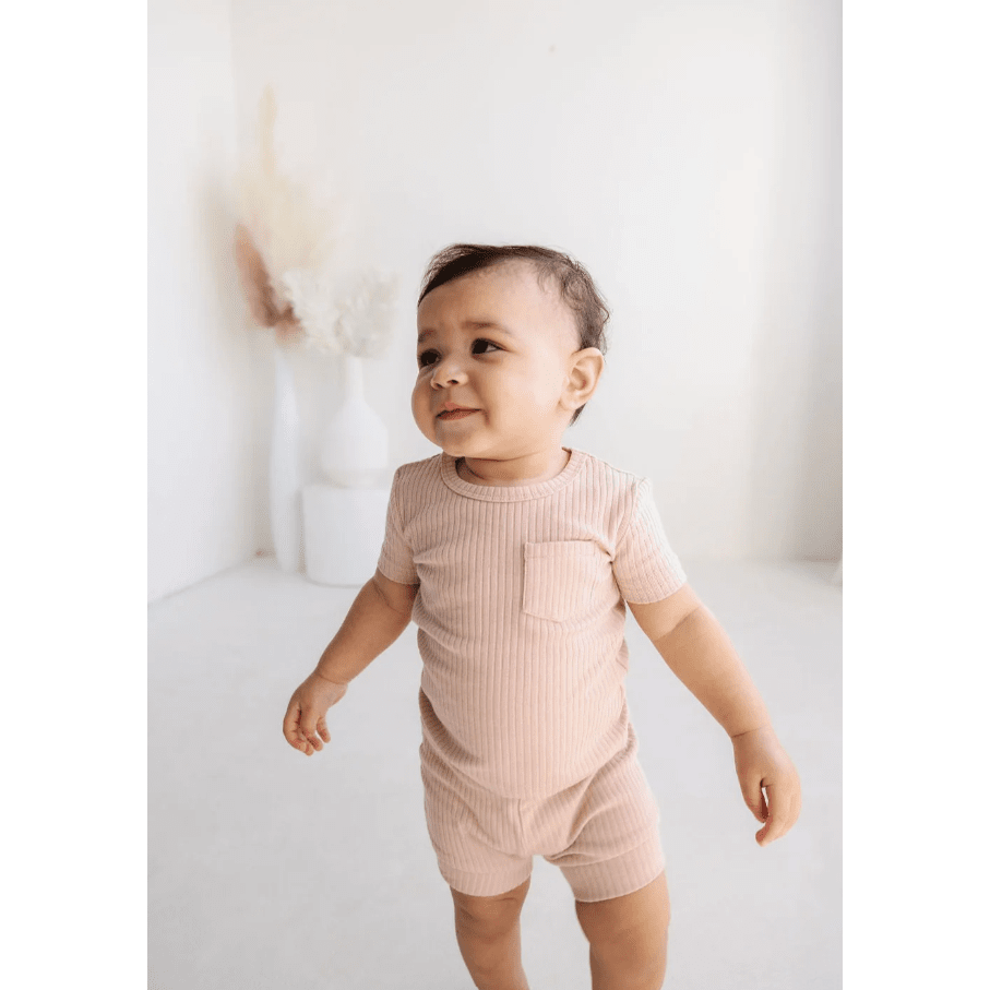 Mila & Co Ribbed Short Set | Baby Clothing