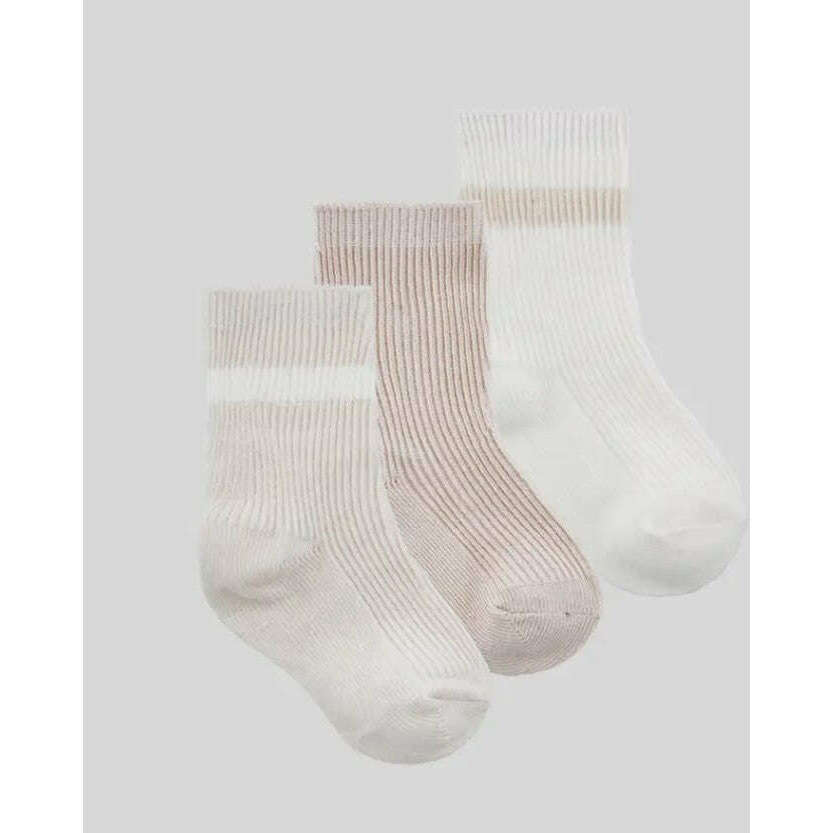 Snugabye Organic Cotton 3 Pack Baby Socks