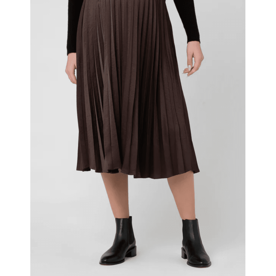 Ripe Satin Pleat Skirt