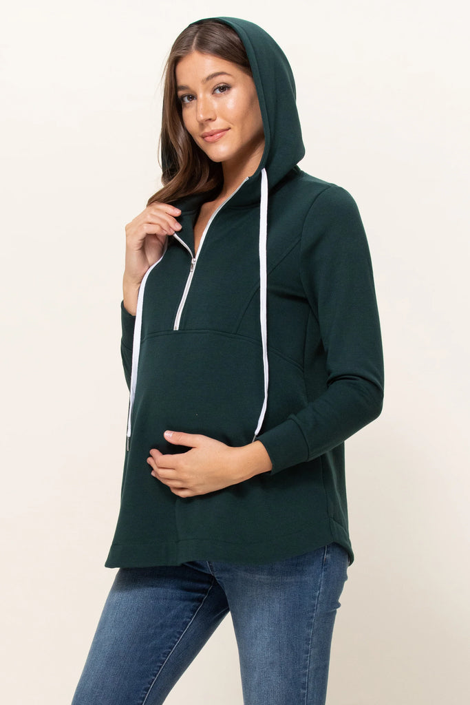 Hello Miz Half Zip Nursing Sweatshirt