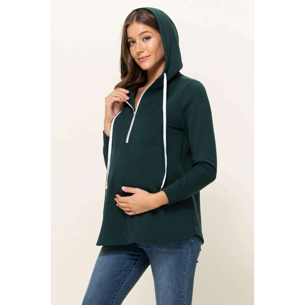 Hello Miz Half Zip Nursing Sweatshirt