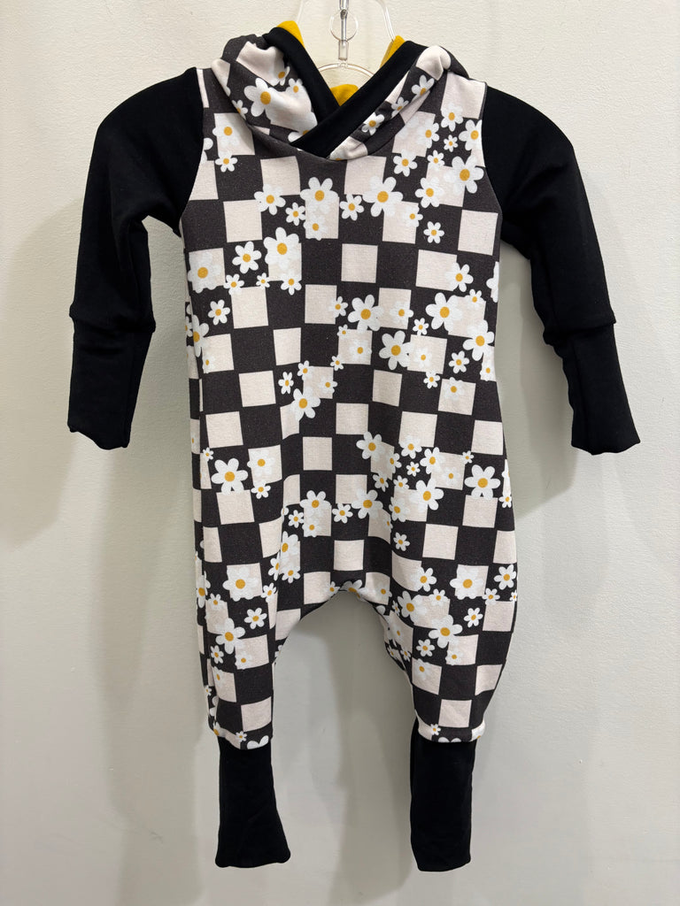 Burgeon Baby Hooded Romper - Daisies