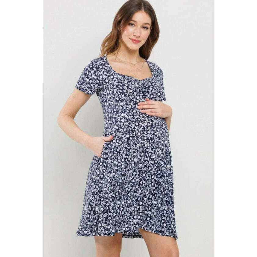 Hello Miz Floral Sweetheart Dress with Pockets