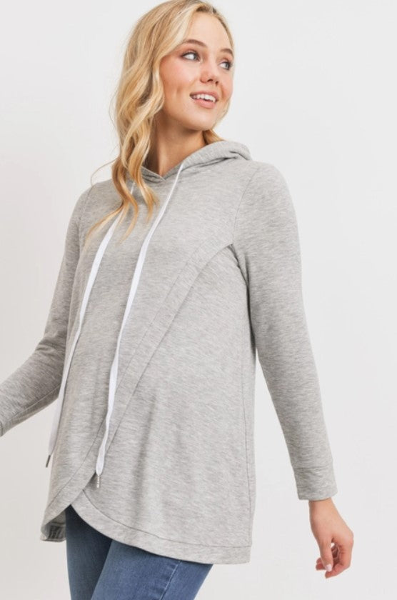 Hello Miz Half Zip Nursing Sweatshirt