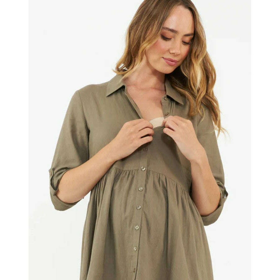 Ripe Adel Button Through Nursing Dress