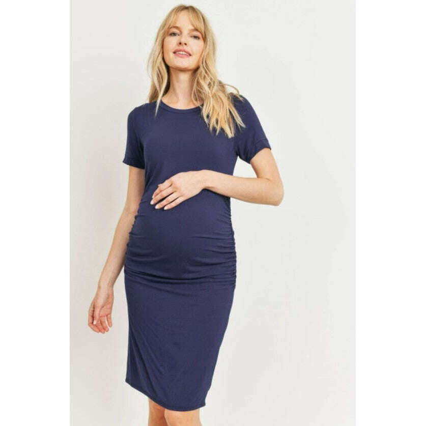 Hello Miz Ruched Body Con T-Shirt Dress