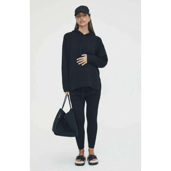 Legoe. Heritage Crepe Knit Nursing Hoodie