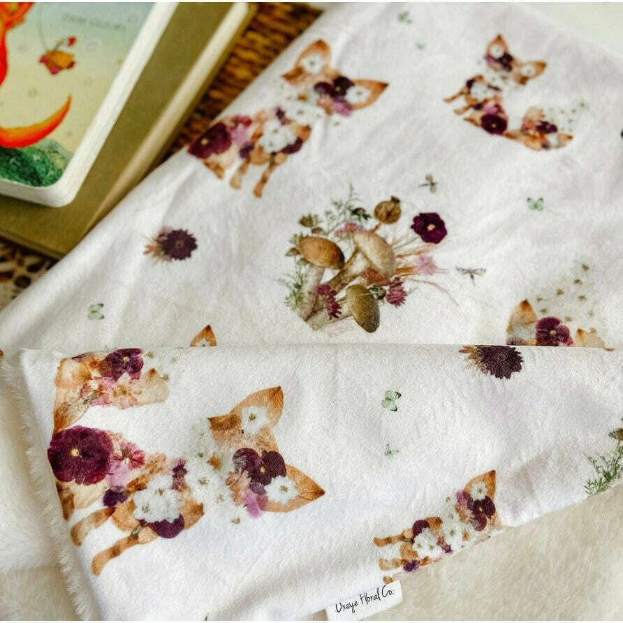 foxes-minky-blanket-closeup