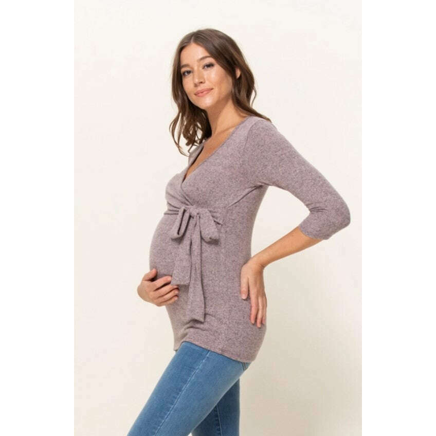 Hello Miz Knit Wrap Nursing Top