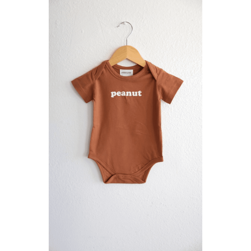 Polished Prints Peanut Organic Baby Onesie