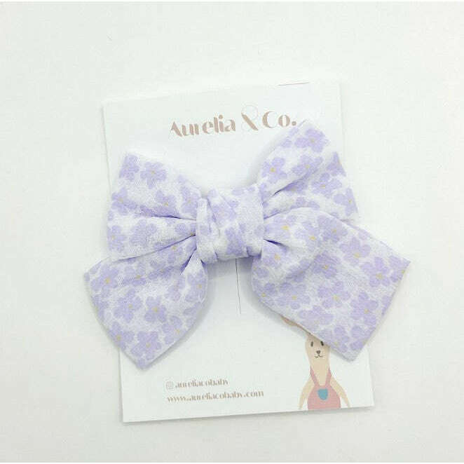 purple-floral-bow-clip