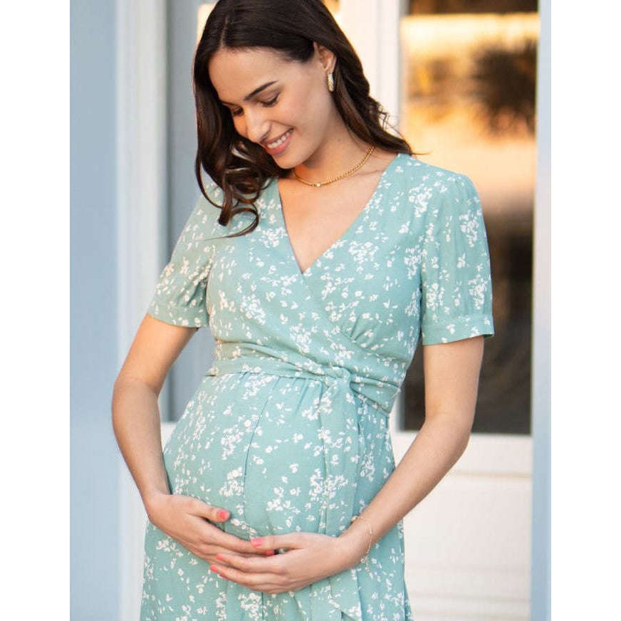 Buy Seraphine Black Black Floral Wrap Maternity & Nursing Dress from Next  Australia