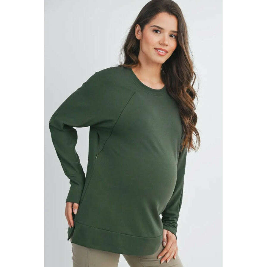 side-zip-pullover-green