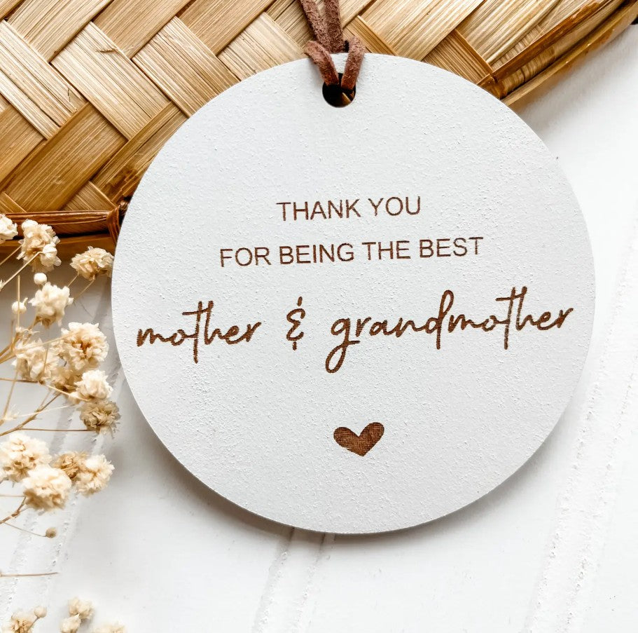 Wooden Thanks Mother/Grandmother Ornament