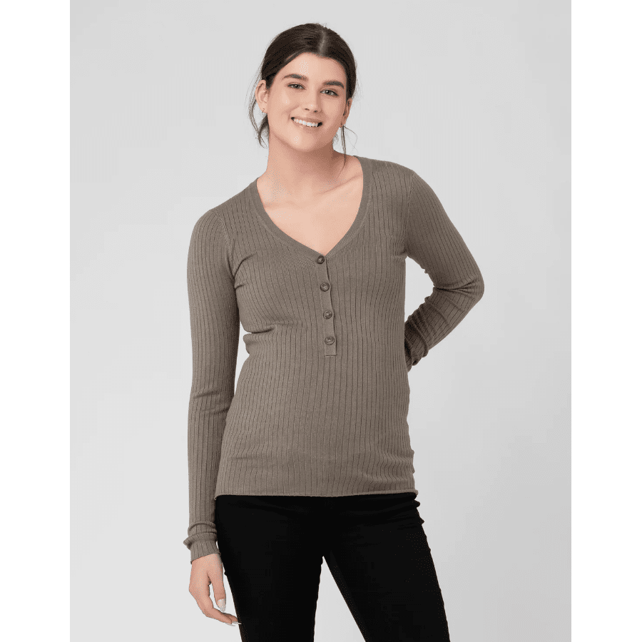 Ripe Button Up Nursing Knit | Maternity Tops