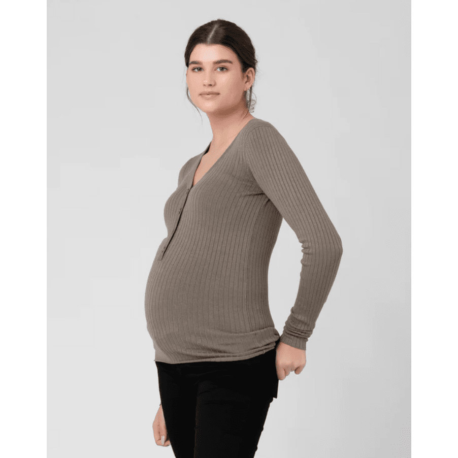 Boob Wool Pile Nursing Sweater  Maternity Tops – Bellies In Bloom