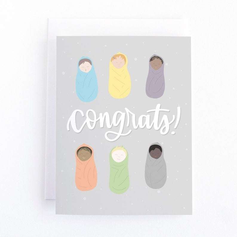 Pedaller Designs Card - New Baby Congrats
