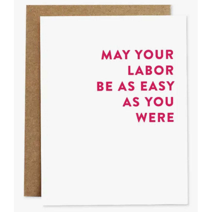 Rhubarb Paper Co Easy Labor Card