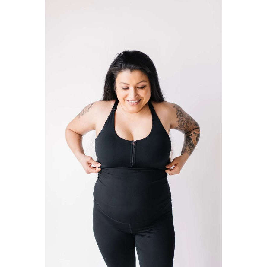 Joyleta Fearless Front Zip Nursing Sports Bra – Bellies In Bloom