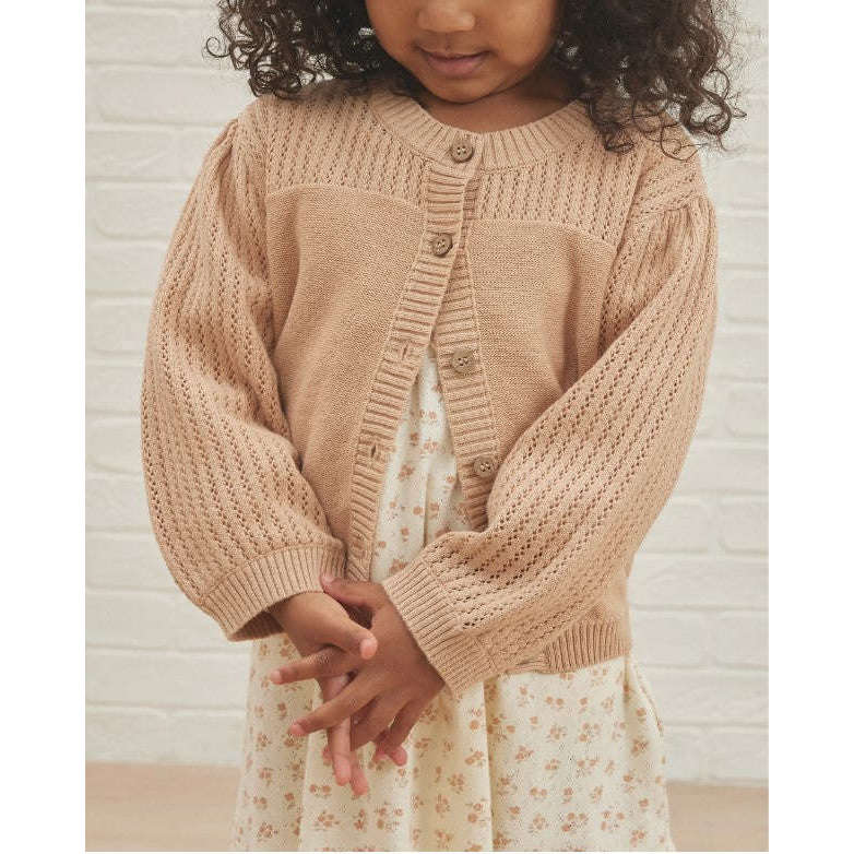 Quincy Mae Pointelle Knit Cardigan
